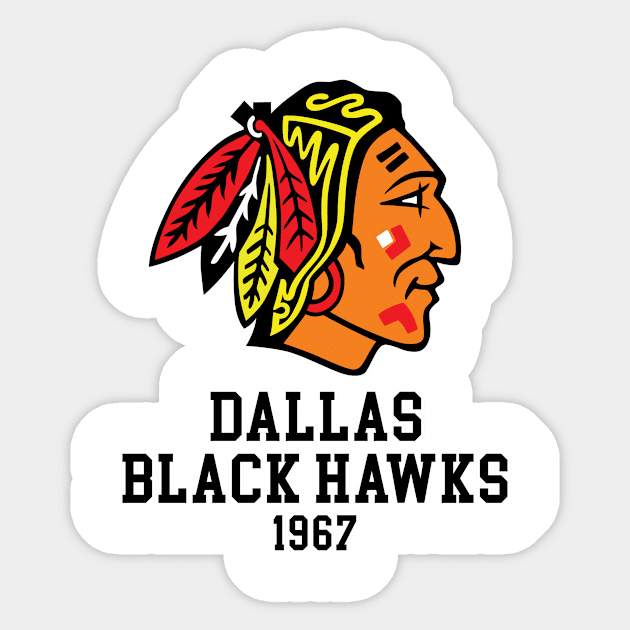 Dallas Black Hawks 1967 Sticker by zurcnami